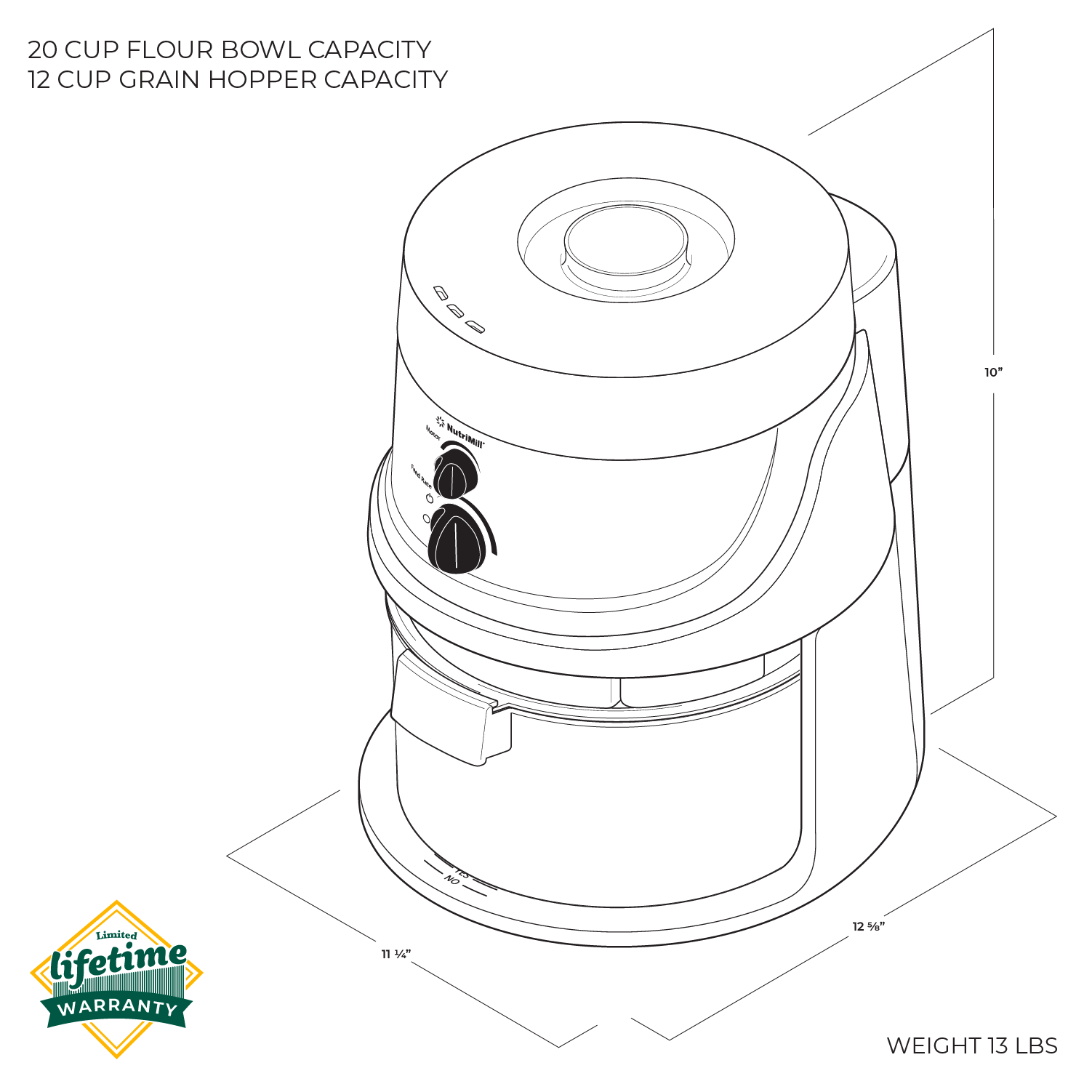 Refurbished Classic Grain Mill - Opened Box
