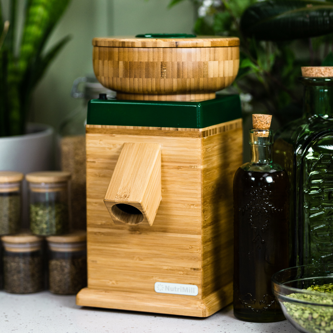 Refurbished Harvest Grain Mill - Forest Green