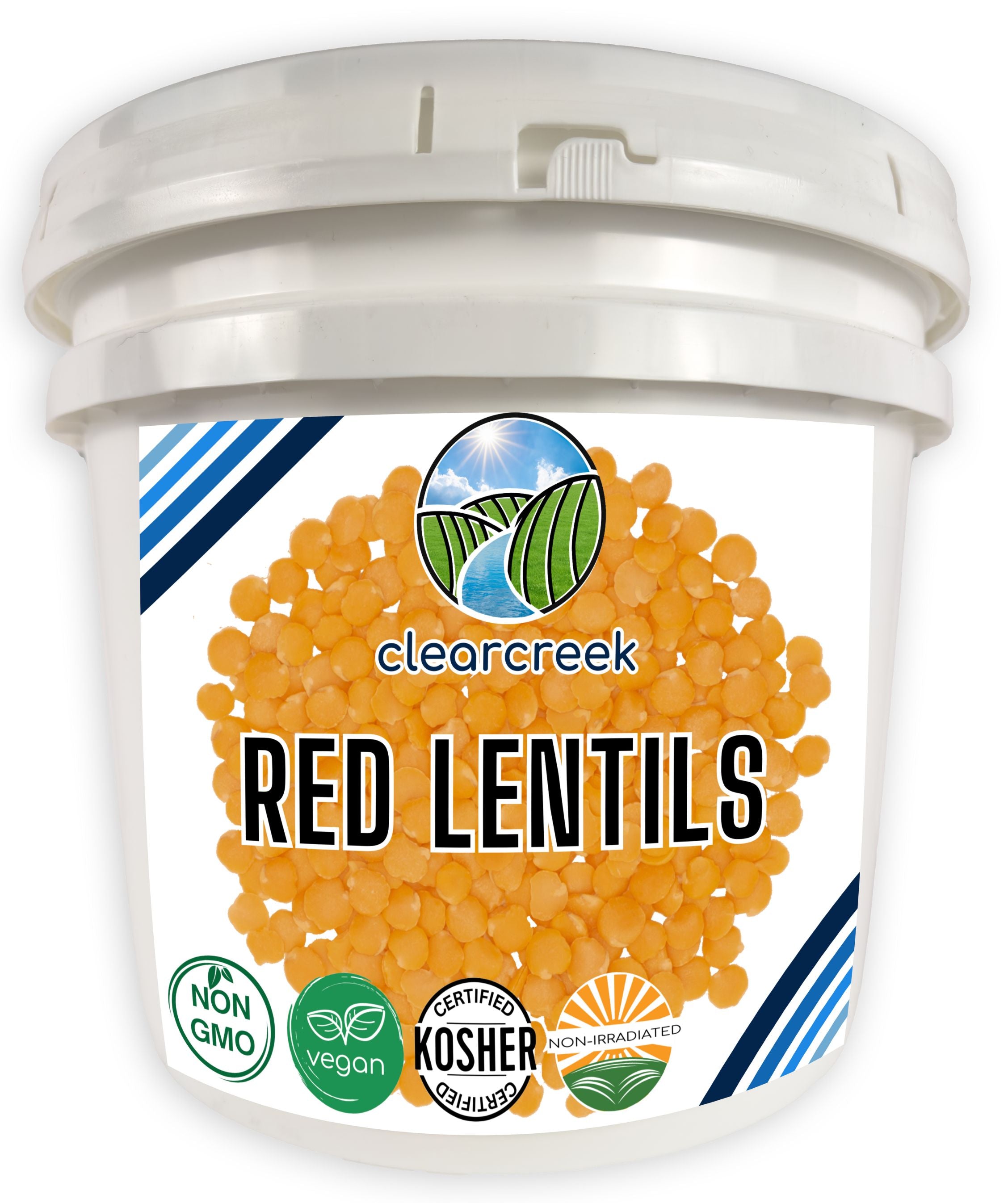 Red Lentils | 25 LB Bucket | Certified Glyphosate Residue Free